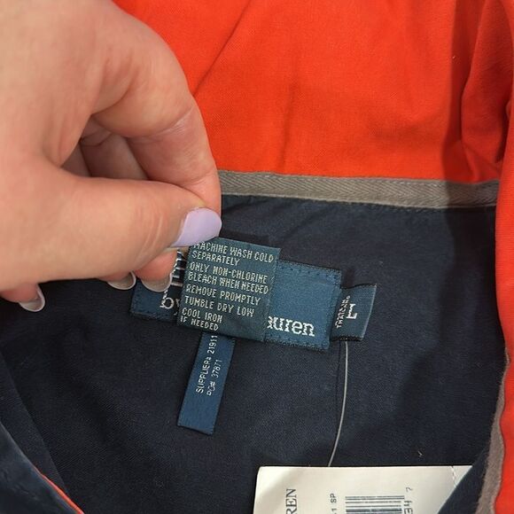 Polo Ralph Lauren USRL Reconnaissance Nautical Jacket In Orange And Navy Size L - Picture 12 of 15